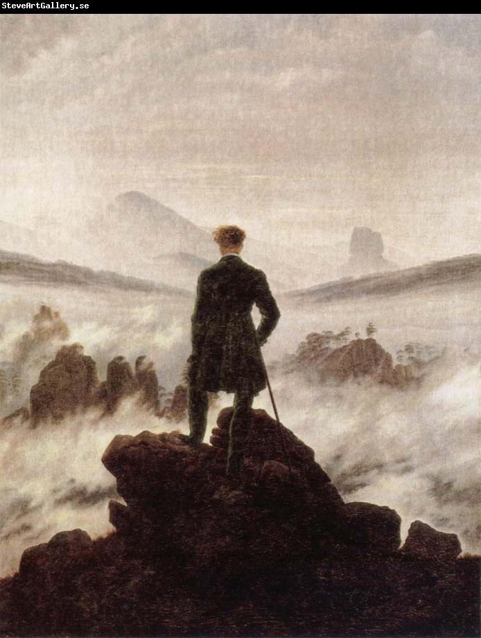 Caspar David Friedrich Wanderer Watching a sea of fog